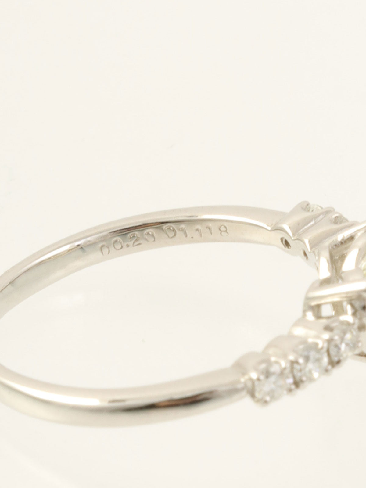 Platinum Diamond Heart Ring in Yellow/Silver