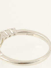 Platinum Diamond Heart Ring in Yellow/Silver