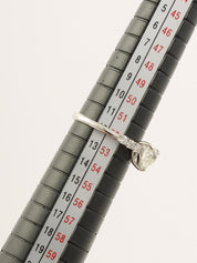 プラチナダイヤモンドハートリング イエロー/シルバー