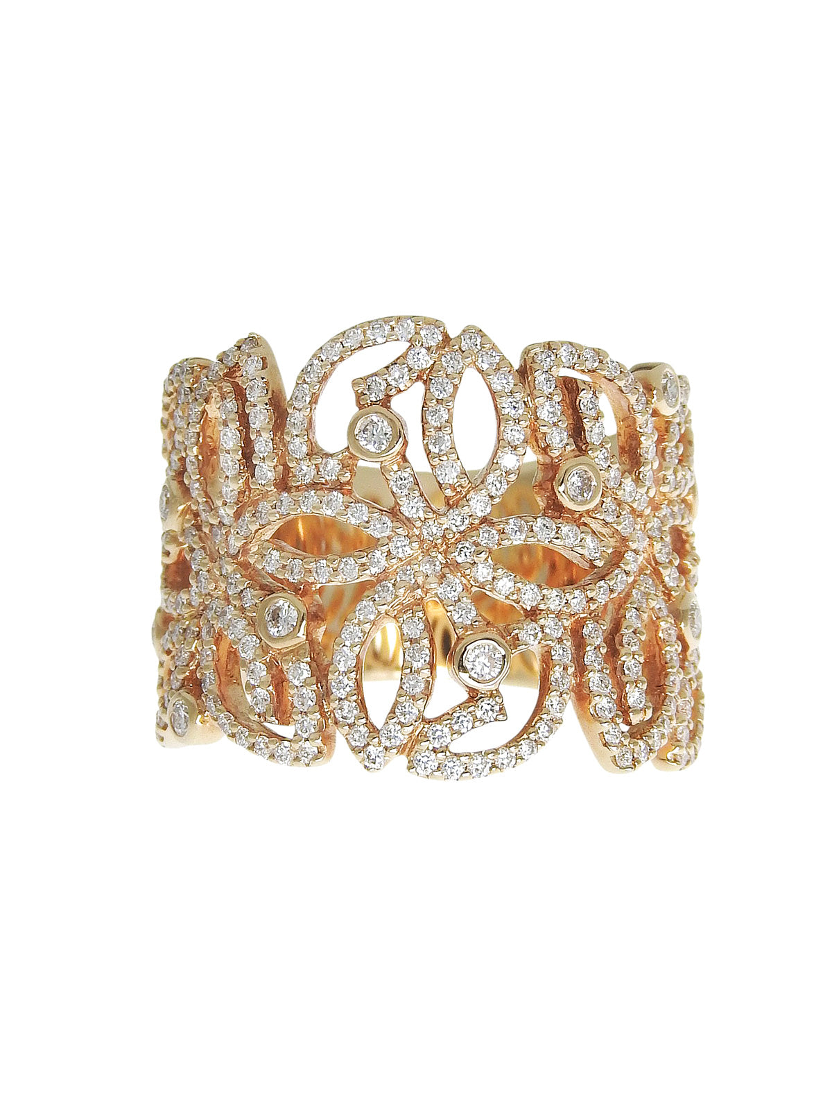 K18ダイヤモンドデザインリング ゴールド