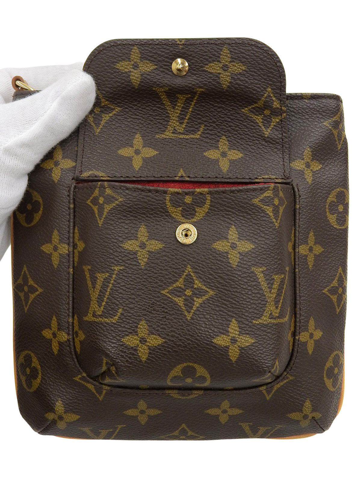 2003 Canvas Monogram Partition Second Bag, Brown