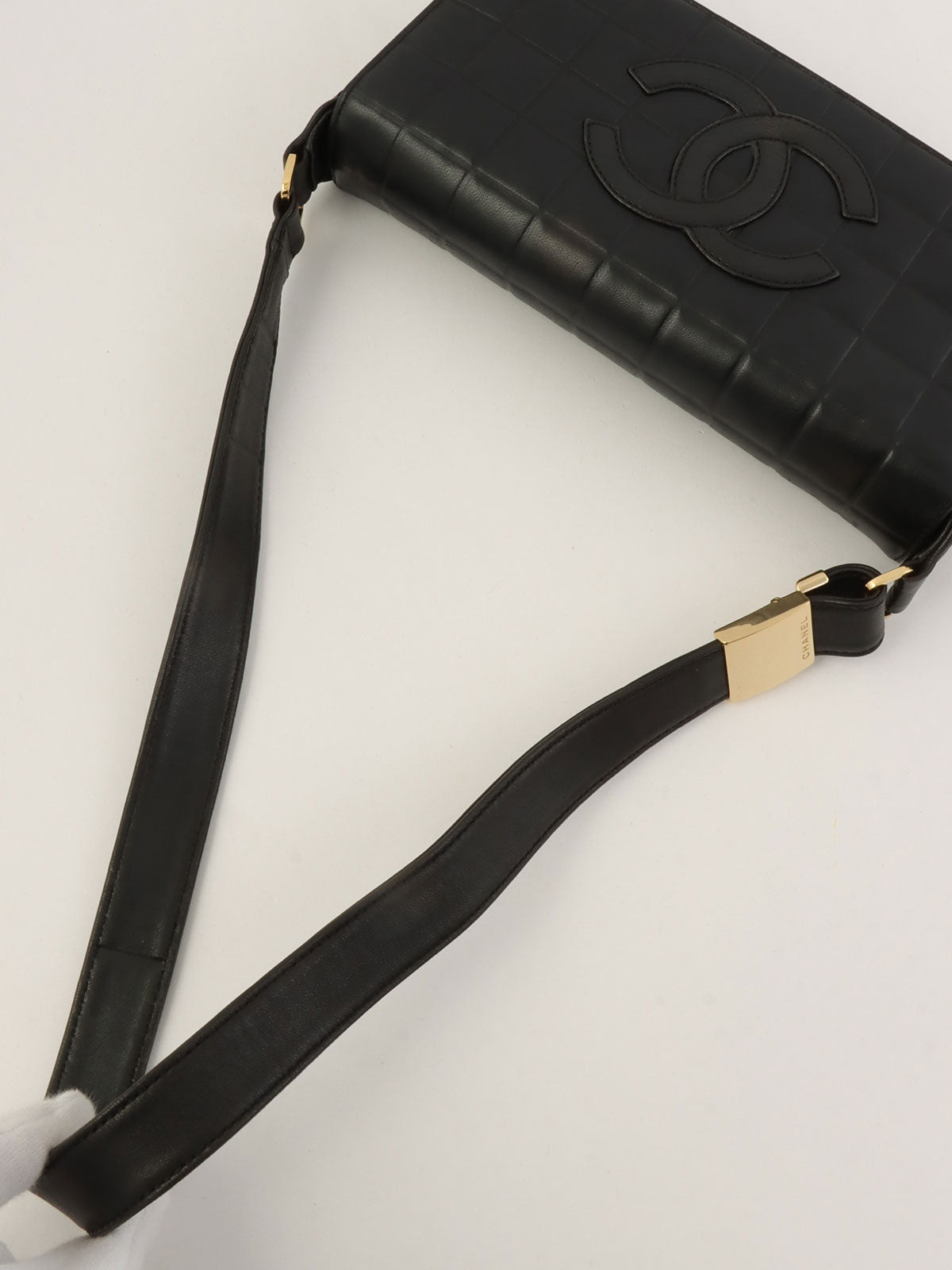 2000年頃製 チョコバーCCマークステッチショルダーバッグ ブラック