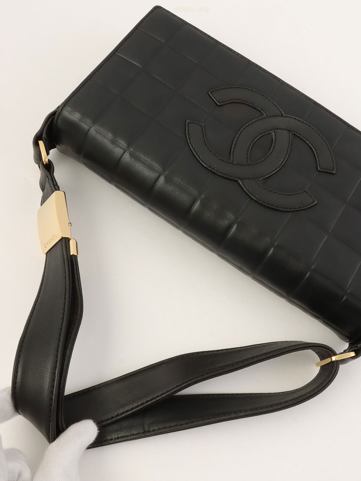 2000年頃製 チョコバーCCマークステッチショルダーバッグ ブラック