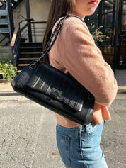 2001年頃製 マドモアゼルステッチワンショルダーバッグ ブラック