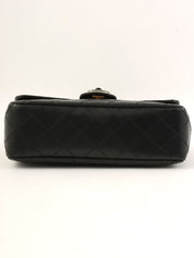 Circa 2000 Matelasse Stitch CC Turnlock Plastic Chain Shoulder Bag in Black