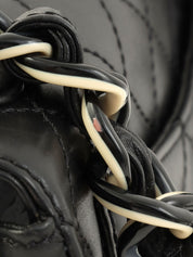 Circa 2000 Matelasse Stitch CC Turnlock Plastic Chain Shoulder Bag in Black