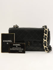 2000年頃製 マトラッセステッチCCターンロックプラスティックチェーンショルダーバッグ ブラック