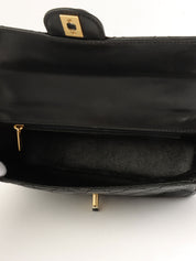 Circa 2000 Matelasse Stitch CC Turnlock Plastic Chain Shoulder Bag in Black