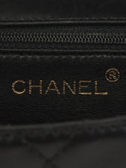 2000年頃製 マトラッセステッチCCターンロックプラスティックチェーンショルダーバッグ ブラック