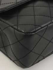 Circa 2000 Matelasse Stitch CC Turnlock Plastic Chain Shoulder Bag in Black