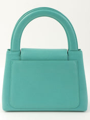 1995年頃製 キャビアスキンCCターンロックハンドバッグ ミントグリーン