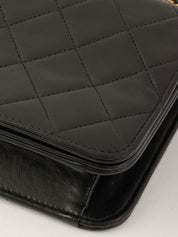 1997 Full Flap CC Mark Plate Chain Bag, Black