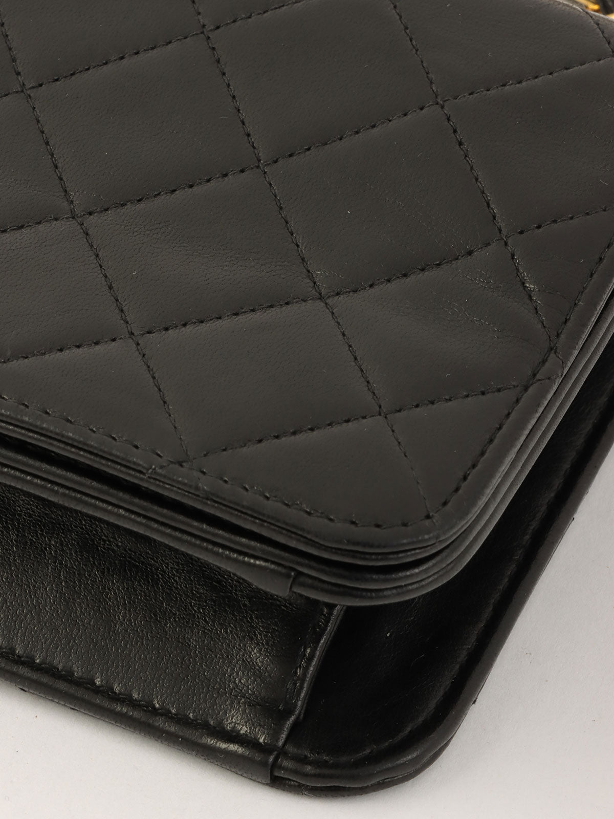 1997年頃製 フルフラップCCマークプレートチェーンバッグ ブラック