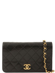 1997 Full Flap CC Mark Plate Chain Bag, Black