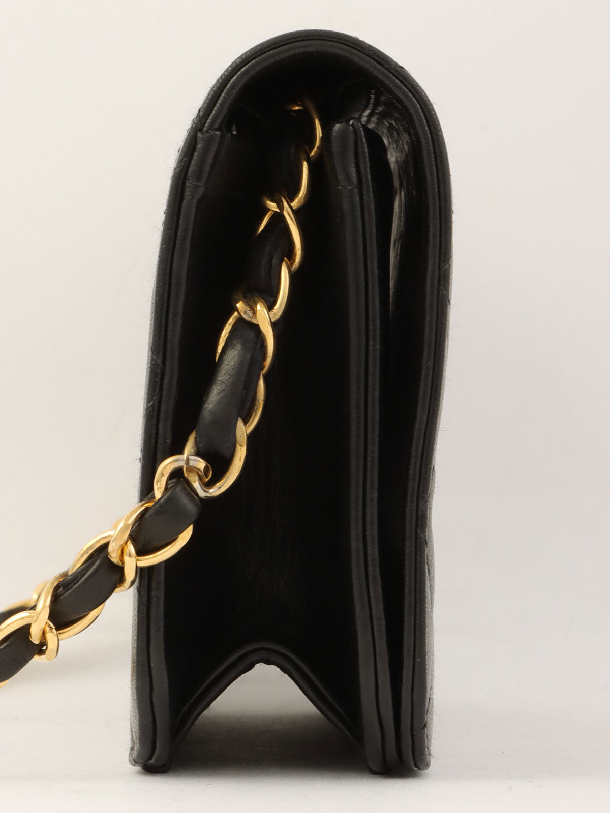 1997 Full Flap CC Mark Plate Chain Bag, Black