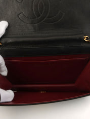 1997年頃製 フルフラップCCマークプレートチェーンバッグ ブラック