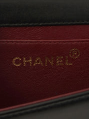 1997 Full Flap CC Mark Plate Chain Bag, Black