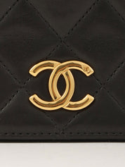 1997年頃製 フルフラップCCマークプレートチェーンバッグ ブラック