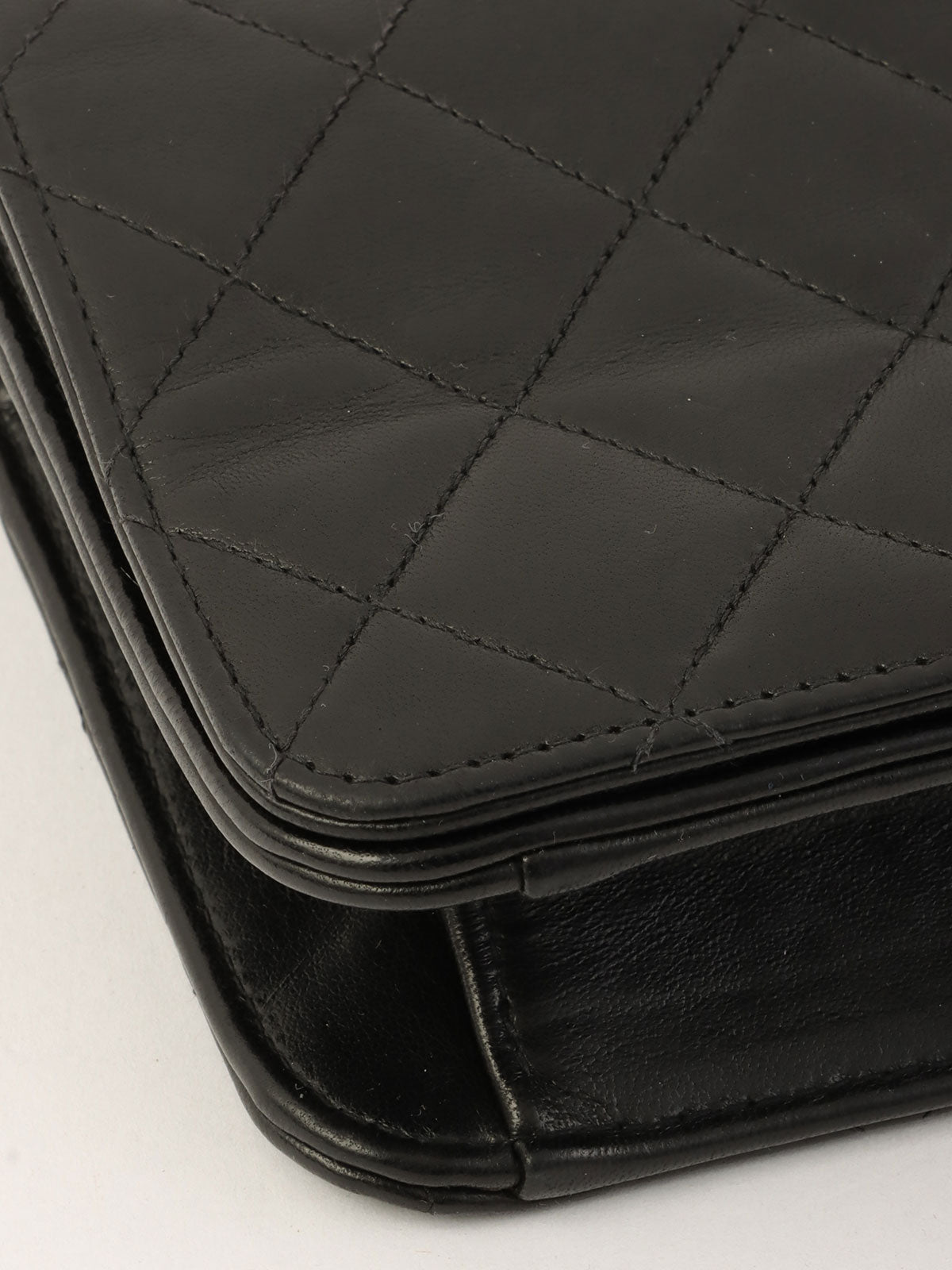 1997 Full Flap CC Mark Plate Chain Bag, Black