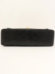 1990's Big Square Classic Flap Chain Bag in Black
