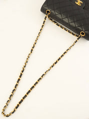 1990's Big Square Classic Flap Chain Bag in Black