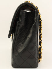 1990's Big Square Classic Flap Chain Bag in Black