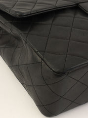 1990's Big Square Classic Flap Chain Bag in Black