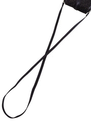 キャンバストロッターパターンミニショルダーバッグ ブラック