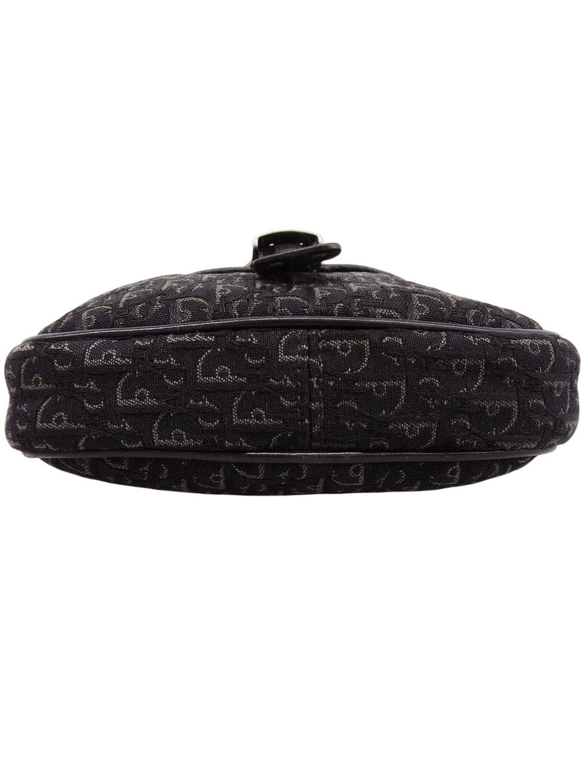 キャンバストロッターパターンミニショルダーバッグ ブラック