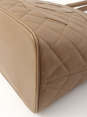 2001年頃製キャビアスキンCCマークステッチ復刻トートバッグ ブラウン