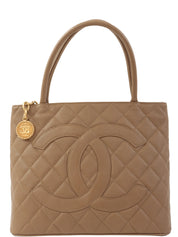 2001年頃製キャビアスキンCCマークステッチ復刻トートバッグ ブラウン