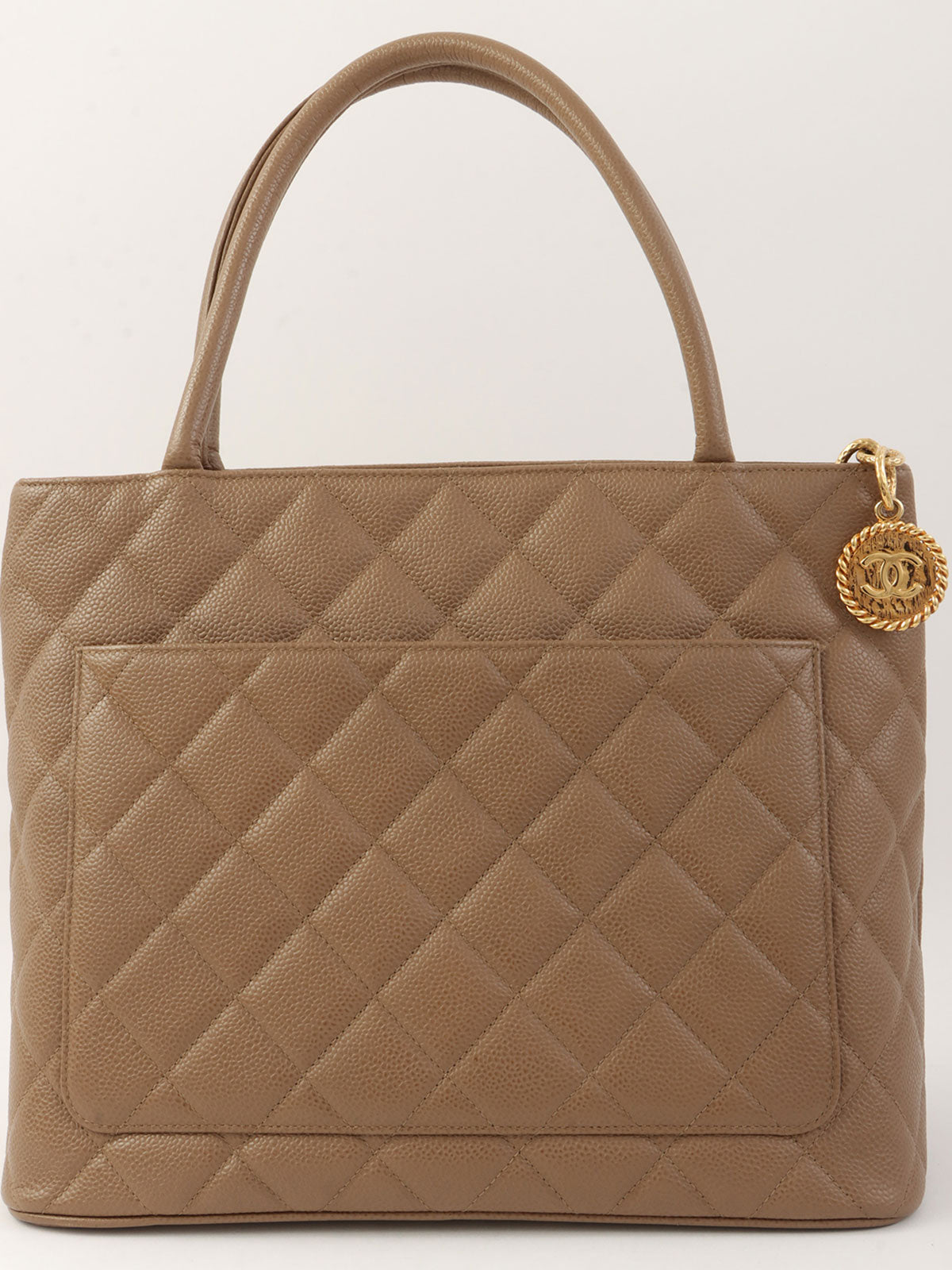 2001年頃製キャビアスキンCCマークステッチ復刻トートバッグ ブラウン