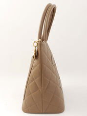 2001年頃製キャビアスキンCCマークステッチ復刻トートバッグ ブラウン