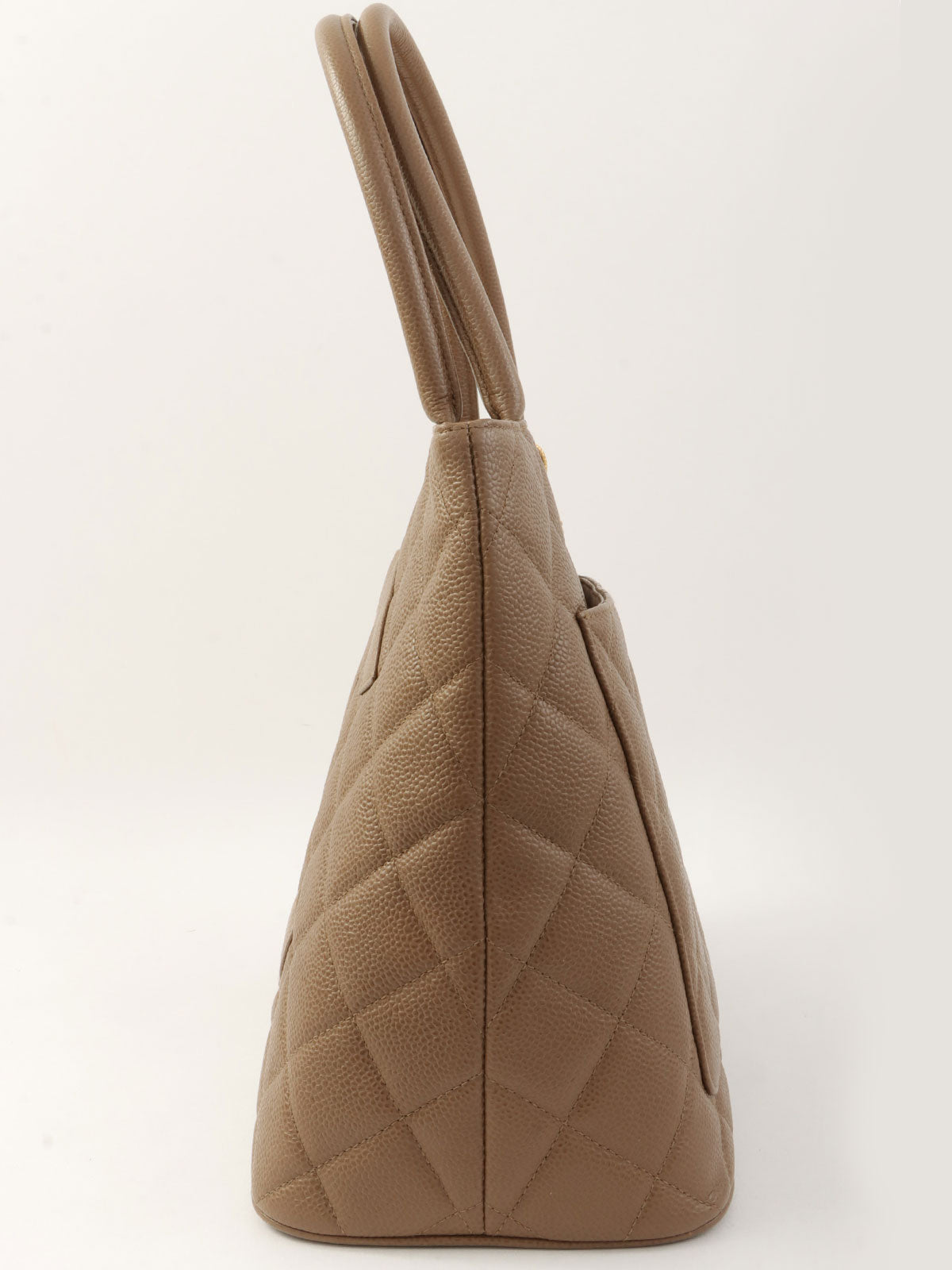 2001年頃製キャビアスキンCCマークステッチ復刻トートバッグ ブラウン