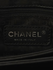 Camellia Chocolate Bar Chain Bag, Black, circa 2005