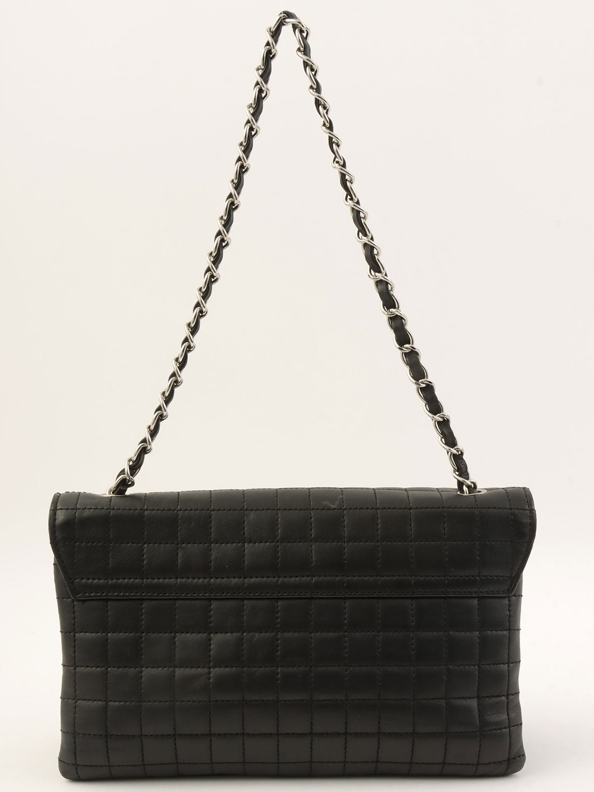 Camellia Chocolate Bar Chain Bag, Black, circa 2005