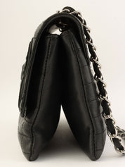 Camellia Chocolate Bar Chain Bag, Black, circa 2005