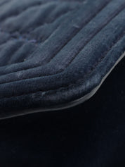 2014年頃製 ベロアボーイシャネルチェーンショルダーバッグ ネイビー