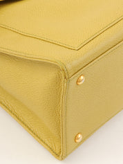 1998 Caviar Skin CC Turn Lock Chain Tote Bag in Lime Green