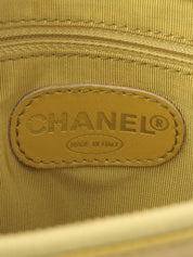 1998 Caviar Skin CC Turn Lock Chain Tote Bag in Lime Green