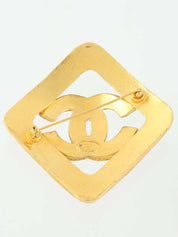 1994 Design Cutout CC Mark Brooch Gold