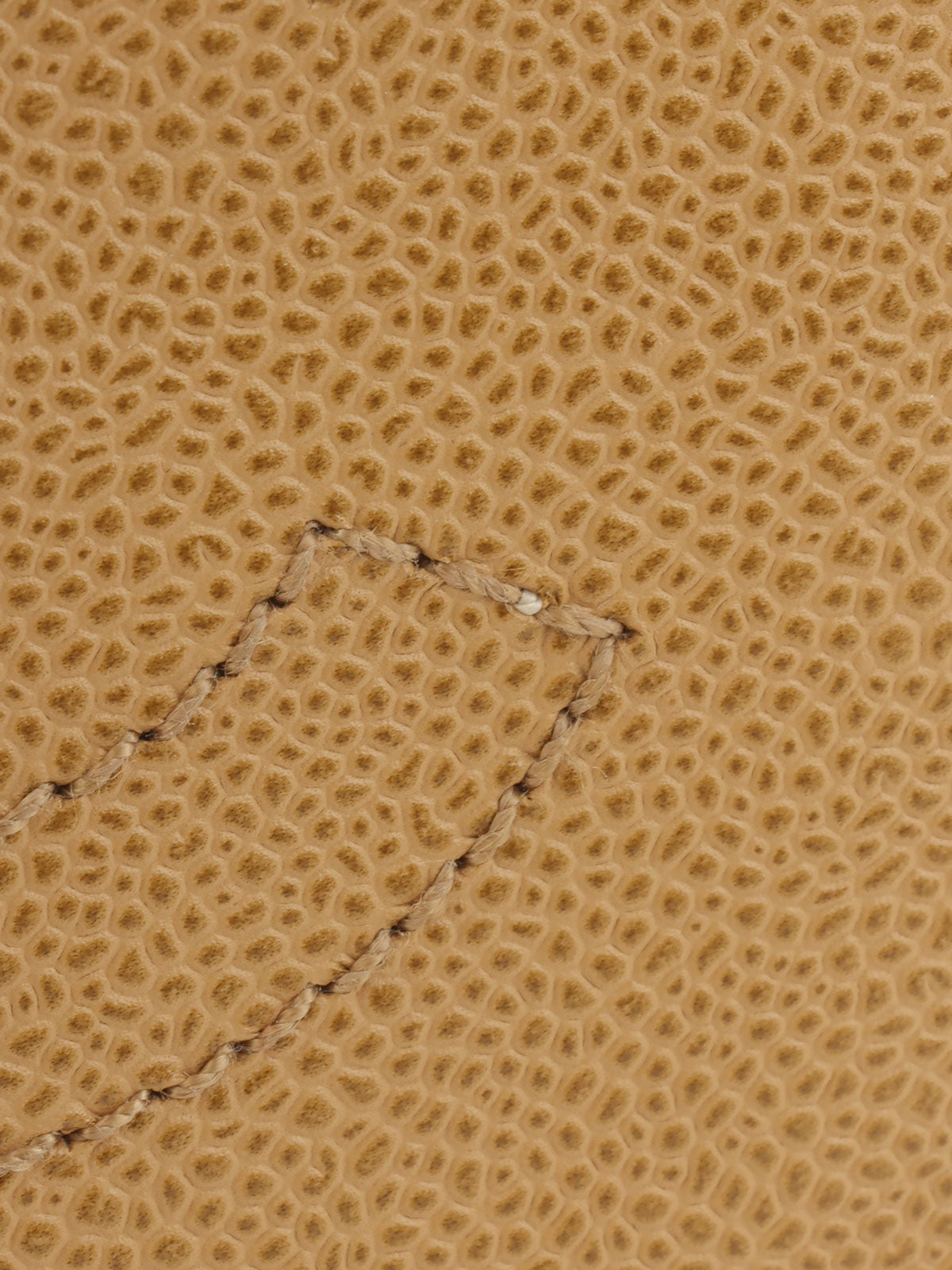 2001年頃製 キャビアスキンCCマークステッチショルダーバッグ ベージュ