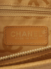 2001年頃製 キャビアスキンCCマークステッチショルダーバッグ ベージュ