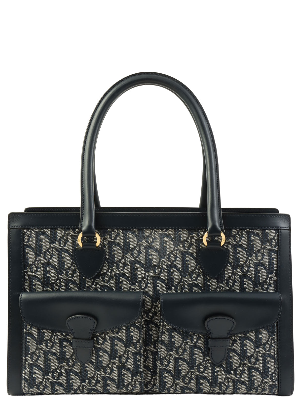 トロッターパターントートバッグ ネイビー