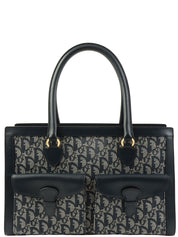 トロッターパターントートバッグ ネイビー