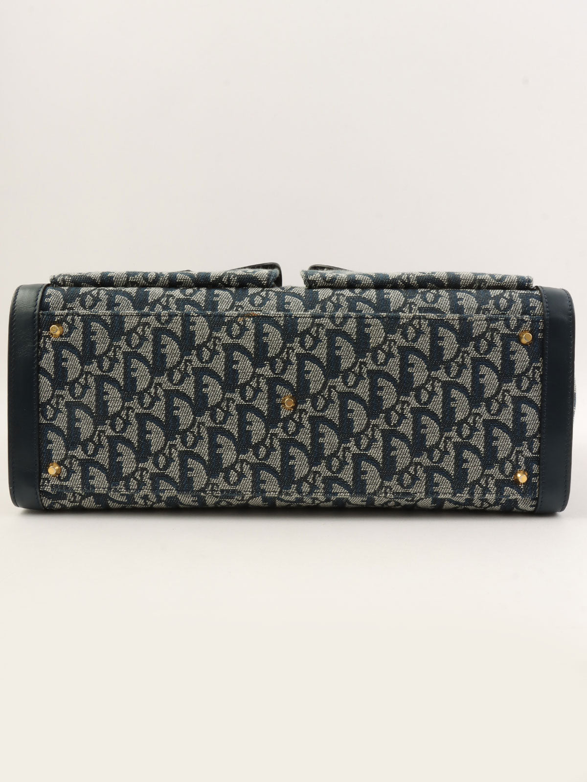 トロッターパターントートバッグ ネイビー