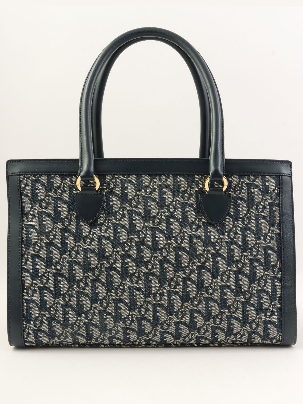 トロッターパターントートバッグ ネイビー