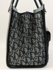 トロッターパターントートバッグ ネイビー