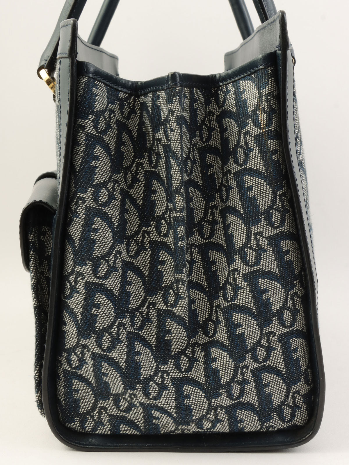 トロッターパターントートバッグ ネイビー