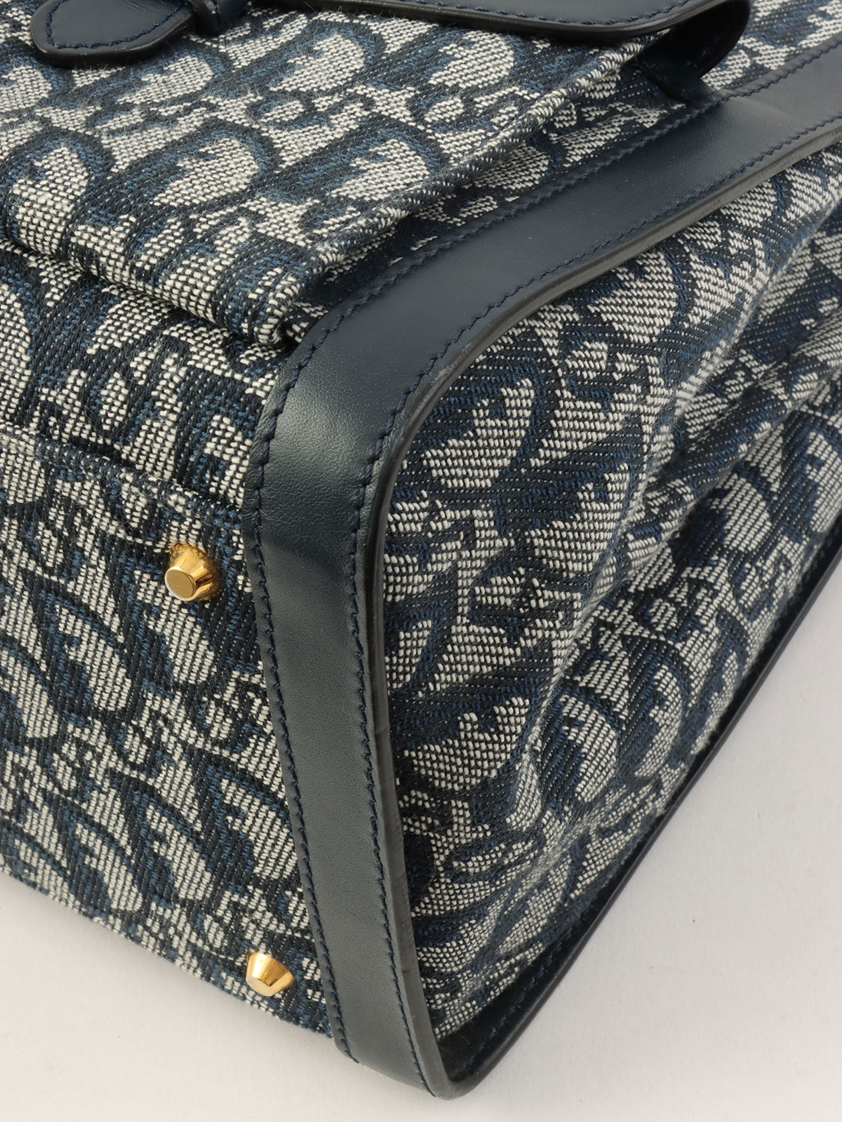 トロッターパターントートバッグ ネイビー